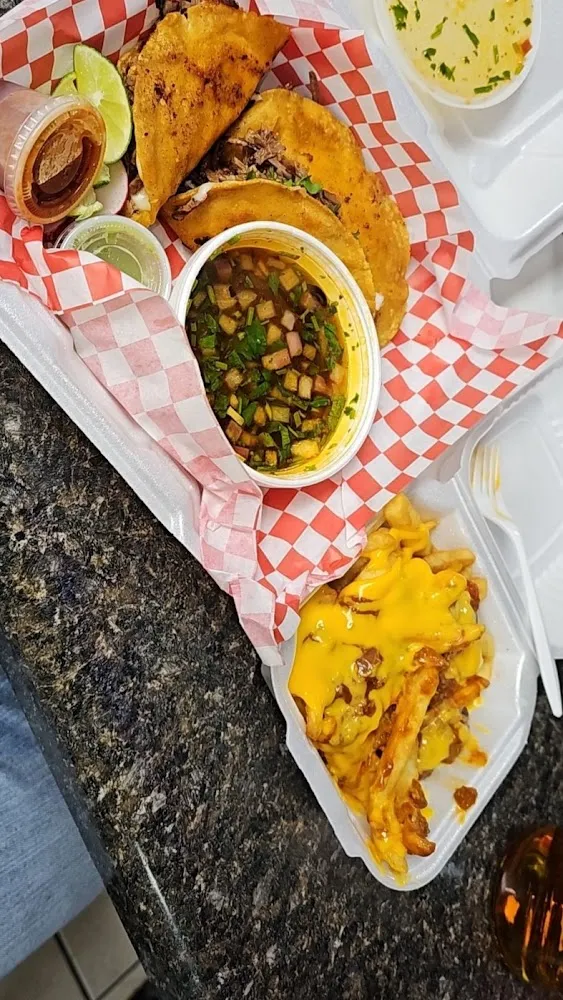 Dipped Tacos and Chili Cheese Fries
